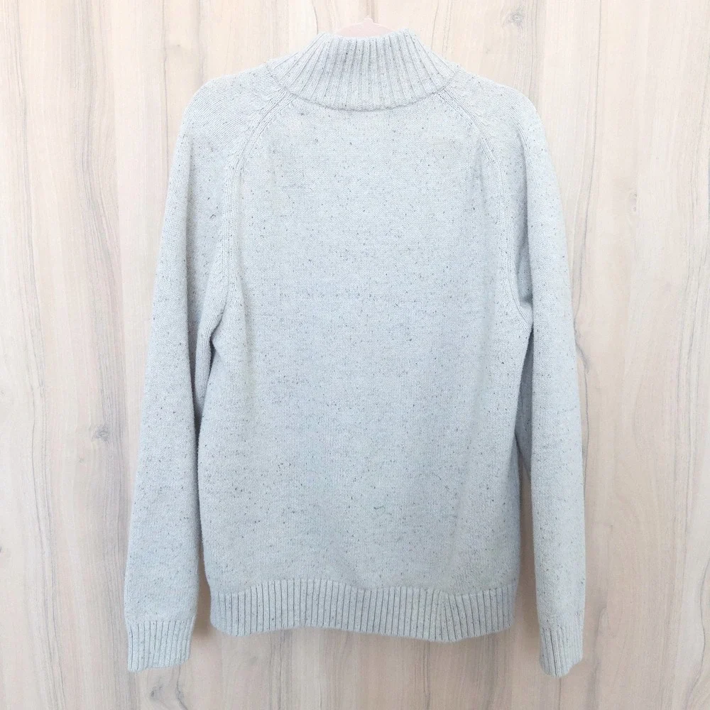 Mens Knit Pullover Sweater Size L Cream Preppy Cabin Cozy Preppy Outdoor Classic